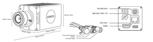 AIDA HD-NDI3-120 fps  NDI HX3 POV Camera