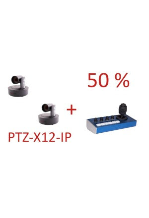 AIDA PTZ-X12-IP 2x + Skaarhoj PTZ FLY